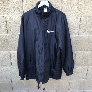 Nike Vintage Black Wind Breaker Zip Up Jacket